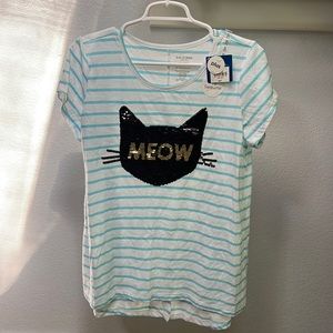 Arizona Jean Co Flip Sequin Meow shirt